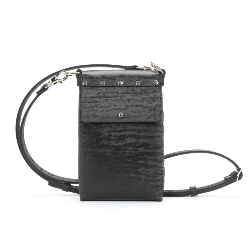 Black Chinchilla Mobile Bag | Cell Phone & Travel Vegane Crossbody Made in Usa Von Mohop Black Chinchilla Mobile Bag | Cell Phone & Travel Vegane Crossbody Made in Usa Von Mohop von mohop
