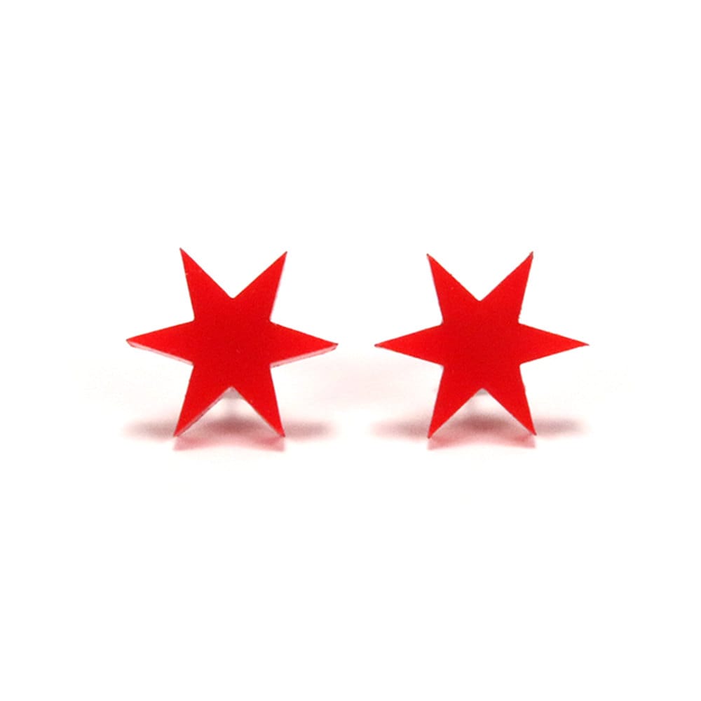 Chicago Star Ohrringe | Roter Stern Rote Acryl Hergestellt in Den Usa Von Mohop Chicago Star Ohrringe | Roter Stern Rote Acryl Hergestellt in Den Usa Von Mohop von mohop