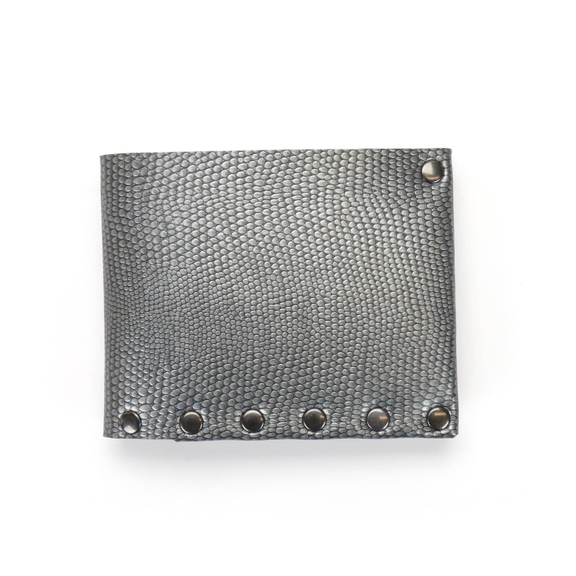 Pewter Falten Wallet | Dunkelsilber Bi-Fold Card Holder Money Geldbörse Vegan-Leder-Wallet Made in Usa Von Mohop von mohop