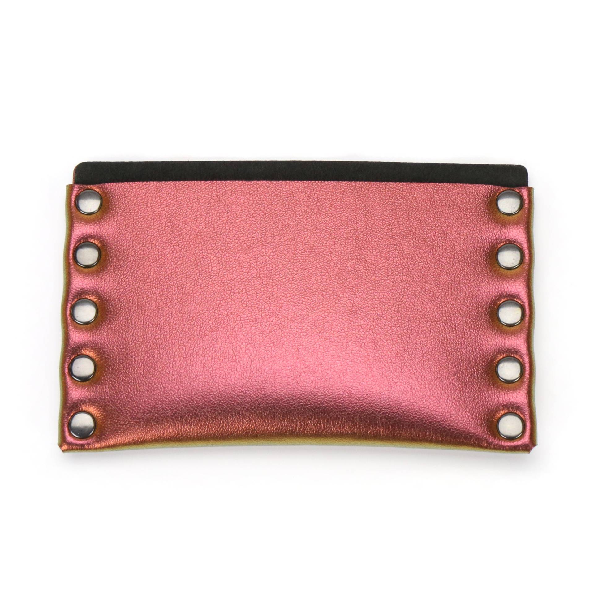 Ruby Thin Wallet | Red Iridescent Card Holder Mens Schlanke Vegan-Leder-Wallet Made in Usa Von Mohop von mohop