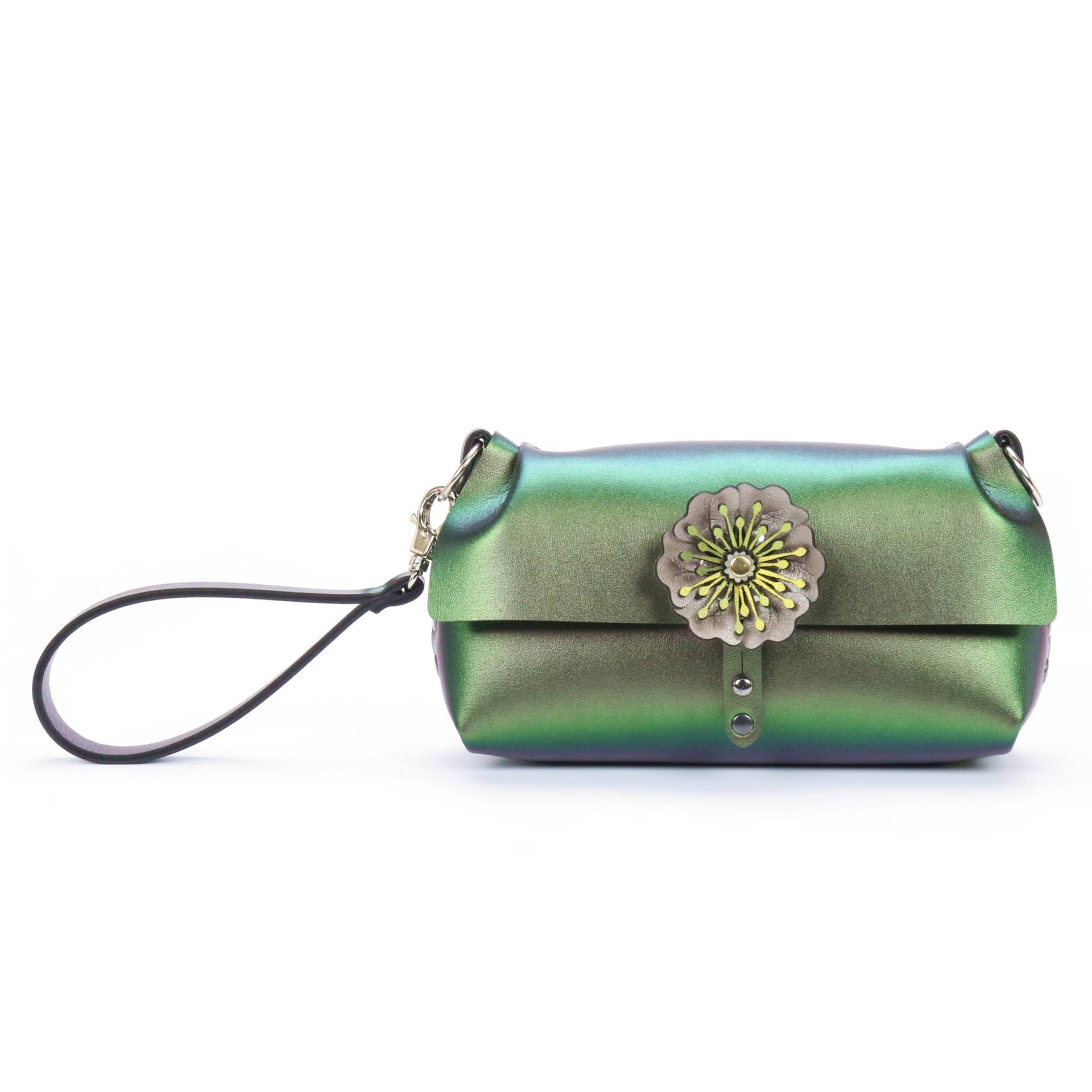 Smaragd Armband | Smaragdgrün Schillernde Blume Mit Abnehmbarem Vegane Handtasche Made in Usa By Mohop Smaragd Armband | Smaragdgrün Schillernde Blume Mit Abnehmbarem Vegane Handtasche Made in Usa By Mohop von mohop