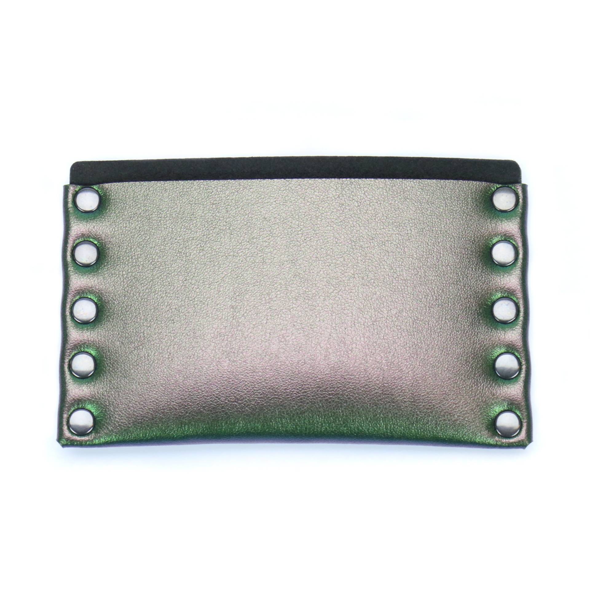 Smaragd Thin Wallet | Smaragdgrün Iridescent Card Holder Mens Schlanke Vegan-Leder Made in Usa Von Mohop von mohop