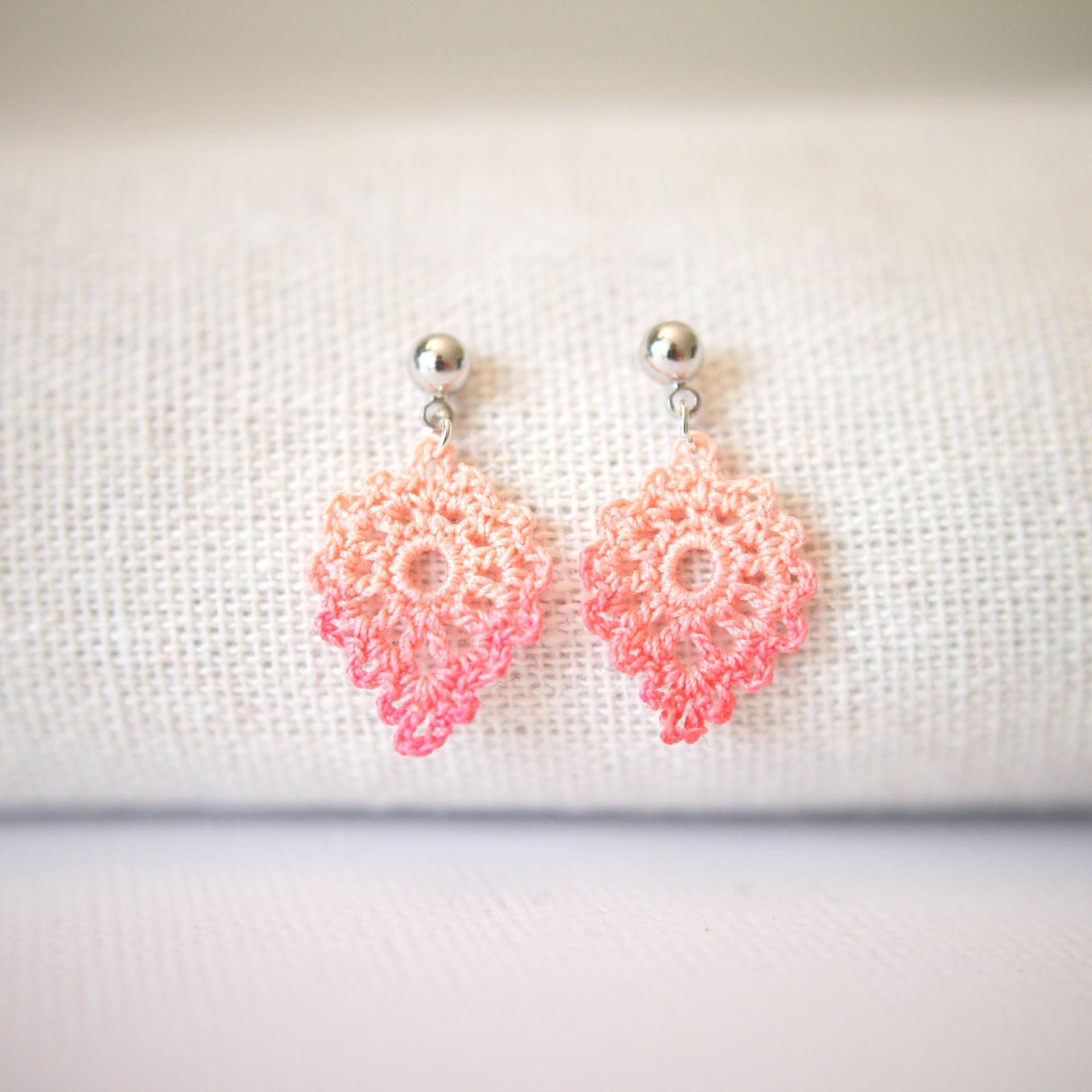 Orange Blatt Ohrringe - Mikro Gehäkelter Schmuck Orange Blatt Ohrringe - Mikro Gehäkelter Schmuck von mohustore