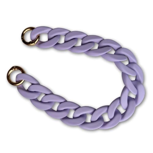 Statement Schlüsselanhänger | Chunky Keychain oder Handykette aus Acryl-Kettengliedern | 29 cm | Lila von møij