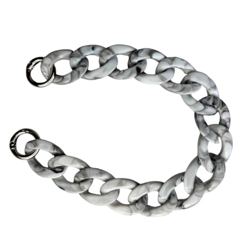 Statement Schlüsselanhänger | Chunky Keychain oder Handykette aus Acryl-Kettengliedern | 29 cm | Weiß Marmor Statement Schlüsselanhänger | Chunky Keychain oder Handykette aus Acryl-Kettengliedern | 29 cm | Weiß Marmor von møij
