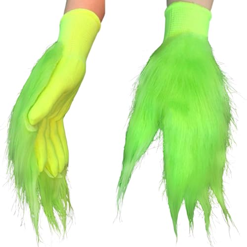 molezu Grünes Monster Handschuhe Ein Paar Cosplay Handschuhe Halloween Weihnachten Handschuhe Party Requisiten Bühne Leistung Geburtstag Geschenk von molezu