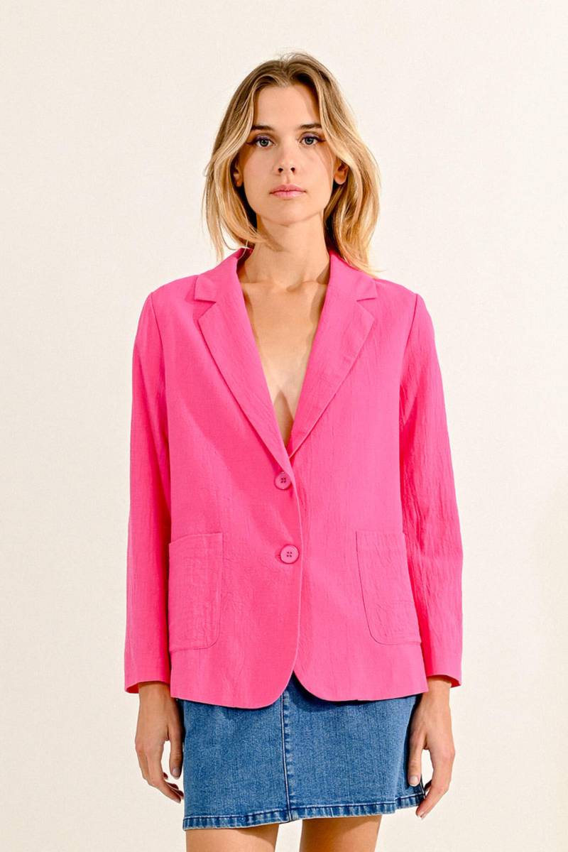 molly bracken - Blazer aus Baumwolle pink - Gr. - S von molly bracken