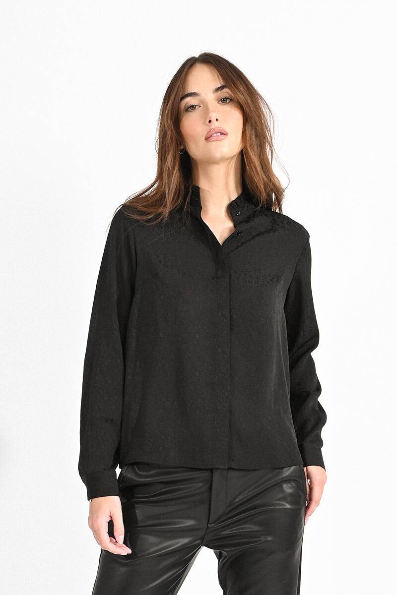 molly bracken - Bluse mit Stehkragen schwarz - Gr. - S von molly bracken