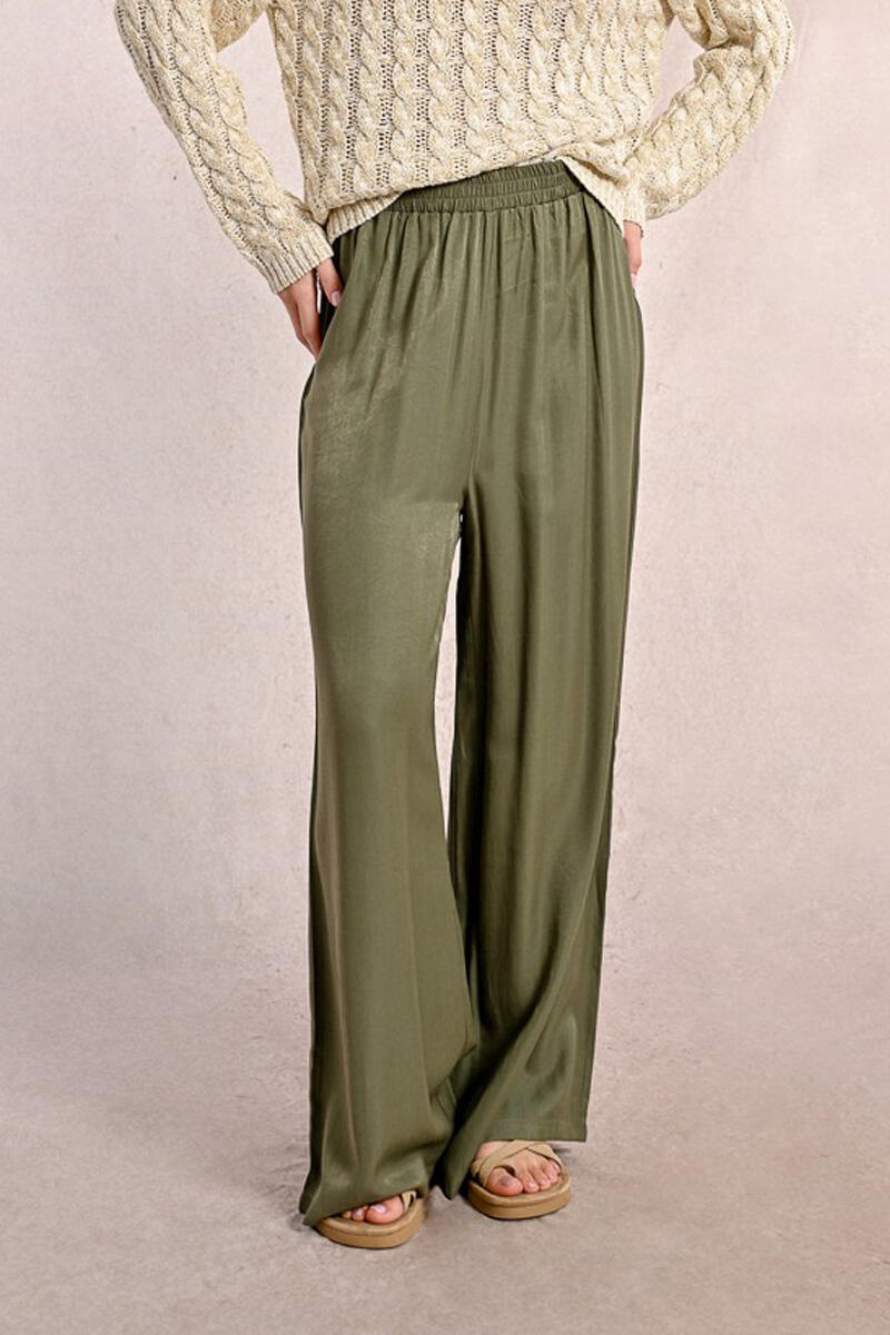 molly bracken - Fließende Hose mit hoher Taille grün - Gr. - M von molly bracken