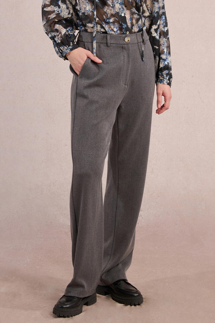 molly bracken - Gerade geschnittene Hose grau - Gr. - L von molly bracken