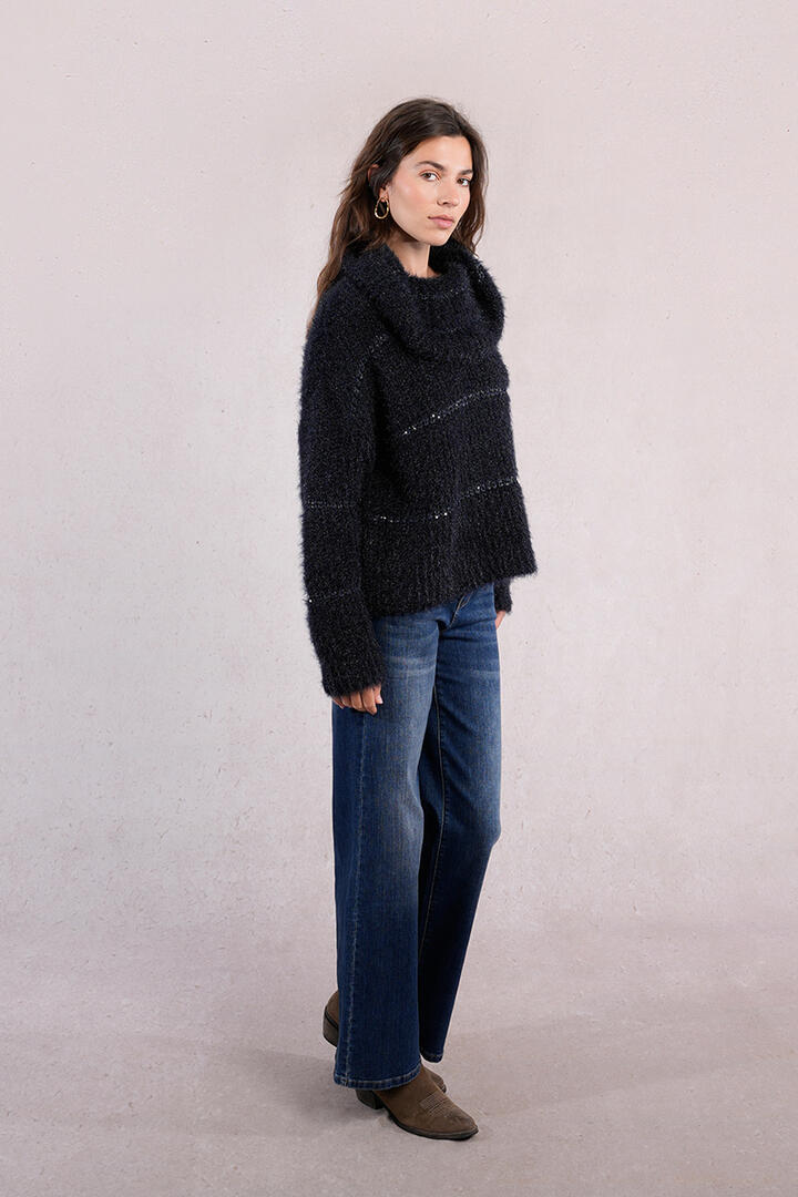 molly bracken - Gestreifter Strickpullover blau - Gr. - M von molly bracken