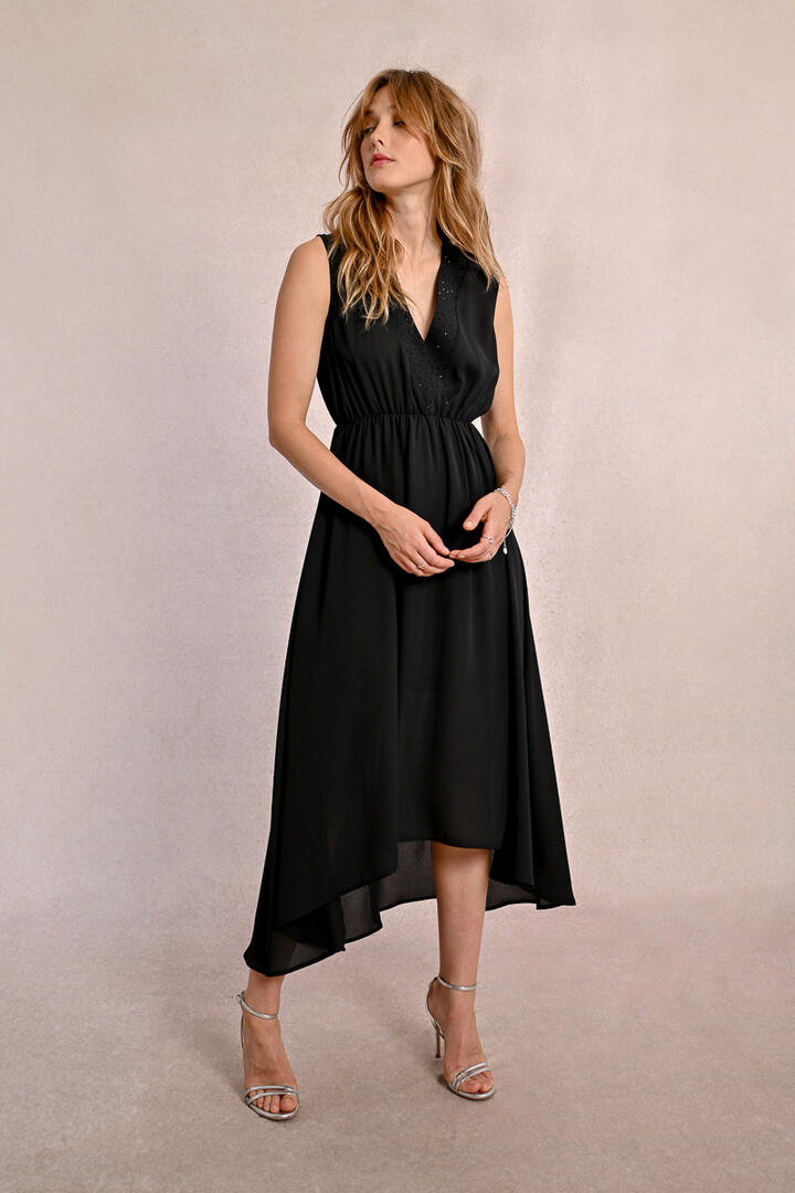 molly bracken - Halbtransparentes langes Kleid schwarz - Gr. - XS von molly bracken