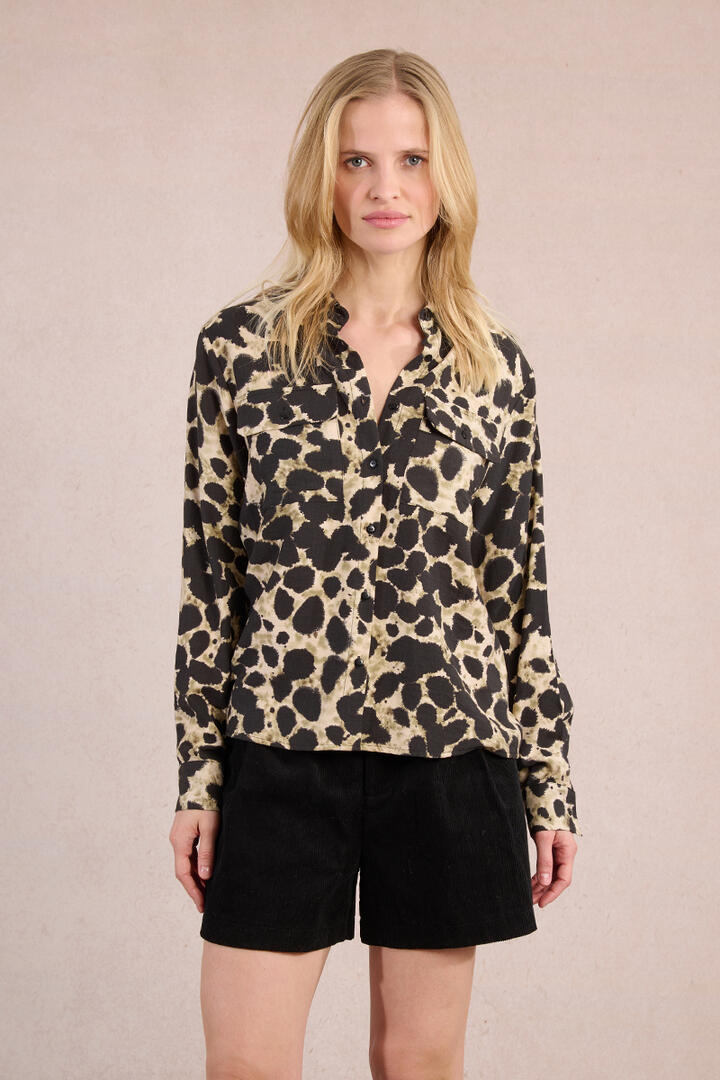 molly bracken - Hemd mit Allover-Print braun/schwarz - Gr. - M von molly bracken