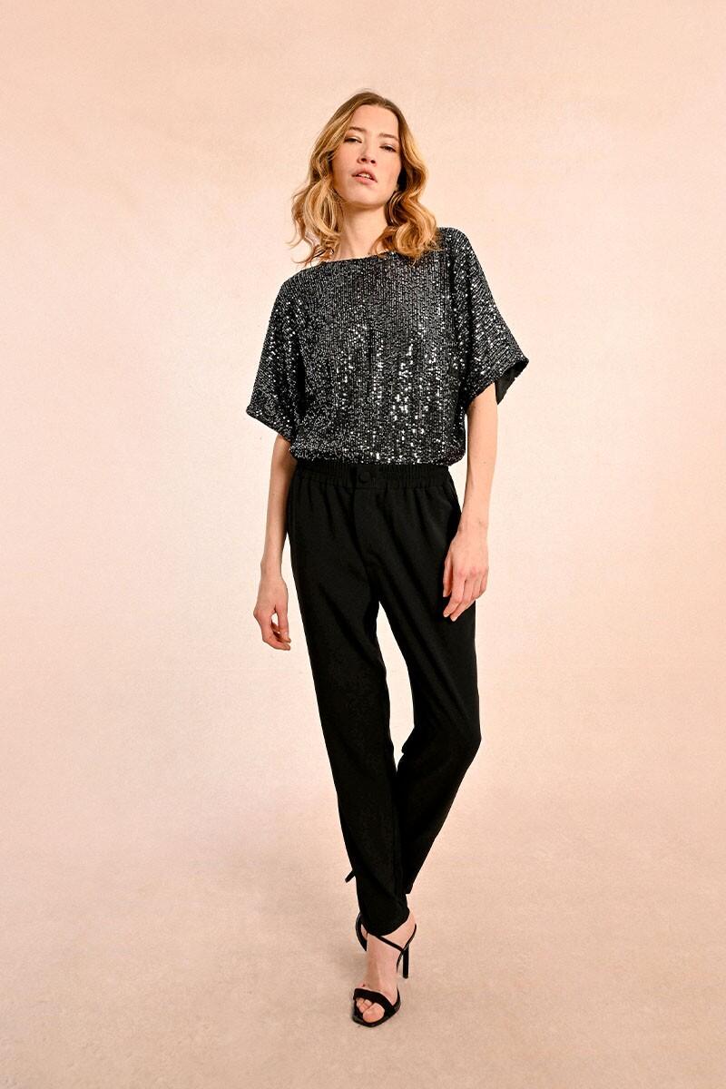 molly bracken - Konisch geschnittene Hose schwarz - Gr. - S von molly bracken