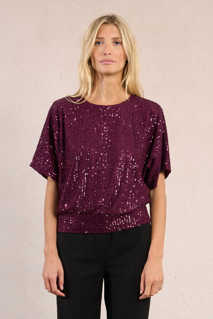 molly bracken - Pailletten-Top violet - Gr. - M von molly bracken