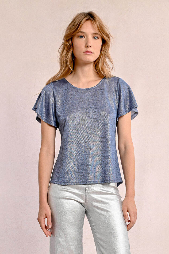 molly bracken - Top mit kurzen Ärmeln blau - Gr. - XS von molly bracken