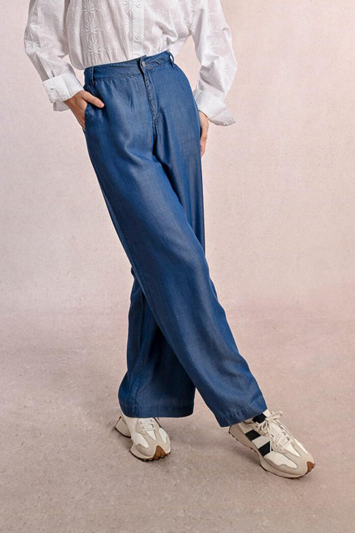 molly bracken - Weite Lyocellhose blau - Gr. - M von molly bracken