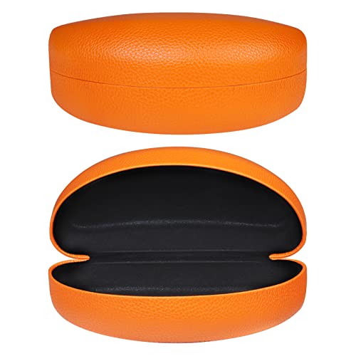 molshine Hartschalen-Sonnenbrillenetui,Klassisches extra großes Etui für übergroße Sonnenbrillen und Brillen (Orange) von molshine