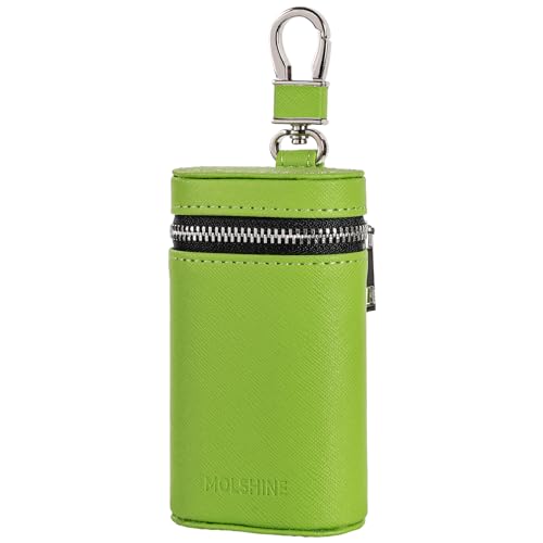 molshine Keyless Go Schutz Autoschlüssel Faraday Tasche Autoschlüssel Auto-RFID-Signalblockierender Schlüsselbundschutz Diebstahlschutzbox aus Universal Leder (Grün) von molshine