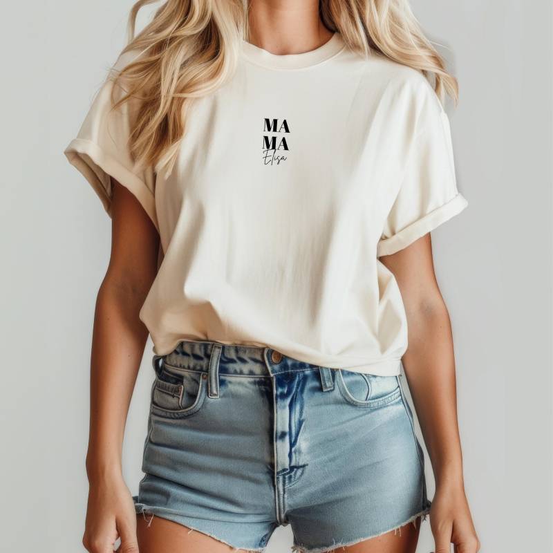 Personalisiertes Mama Shirt Muttertags Mom Gift Geschenkidee To Be Beste Geschenk Junge Mamastyle Momlook von momentemacherDesigns