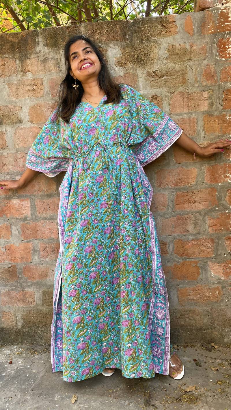 Baumwolle Kaftan Plus Size Maxikleid von mommyrobeclothing