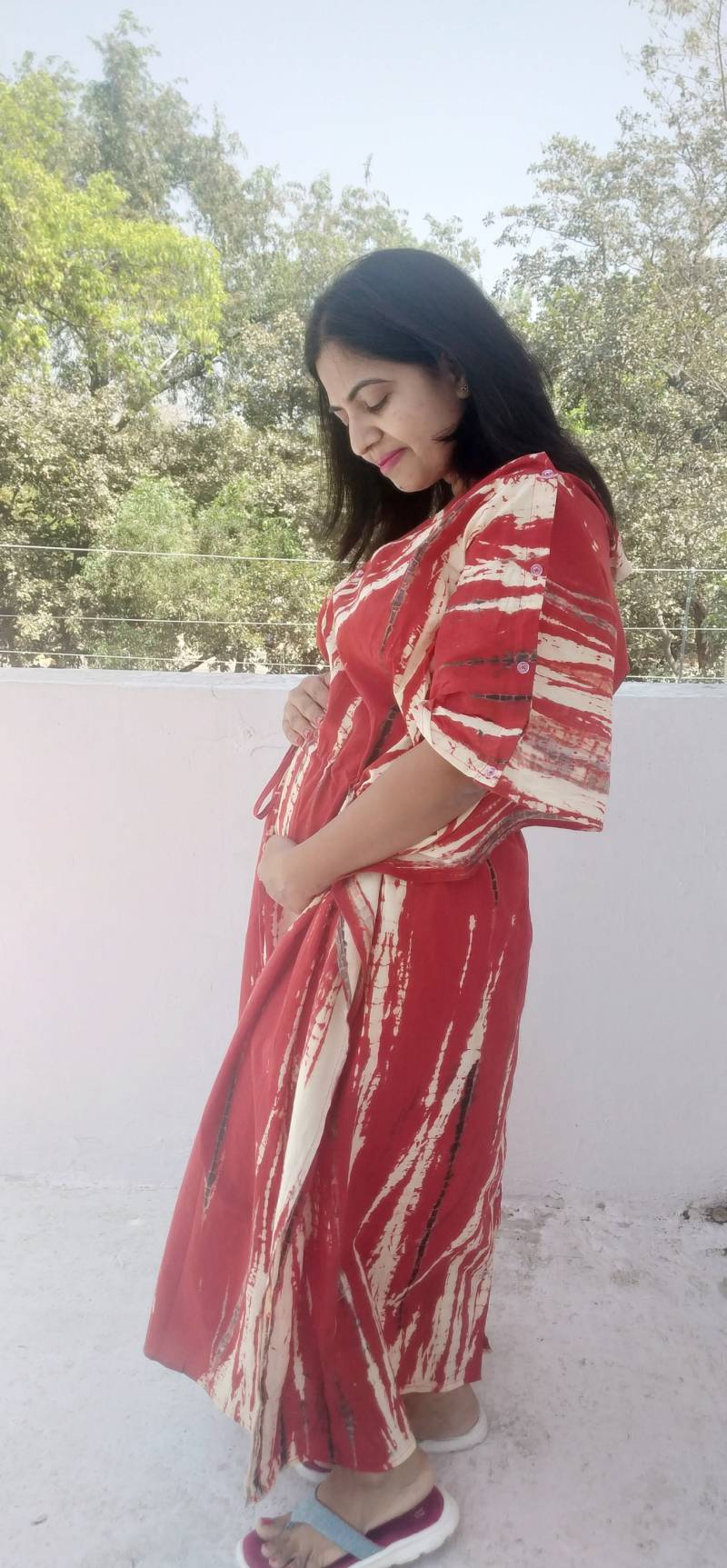 Gefärbter Mutterschaftskleid, Wehen Und Geburtskleid, Schwangerschaftskleid, Stillkleid, Umstandskleid, Weiß, Stillkleid von mommyrobeclothing