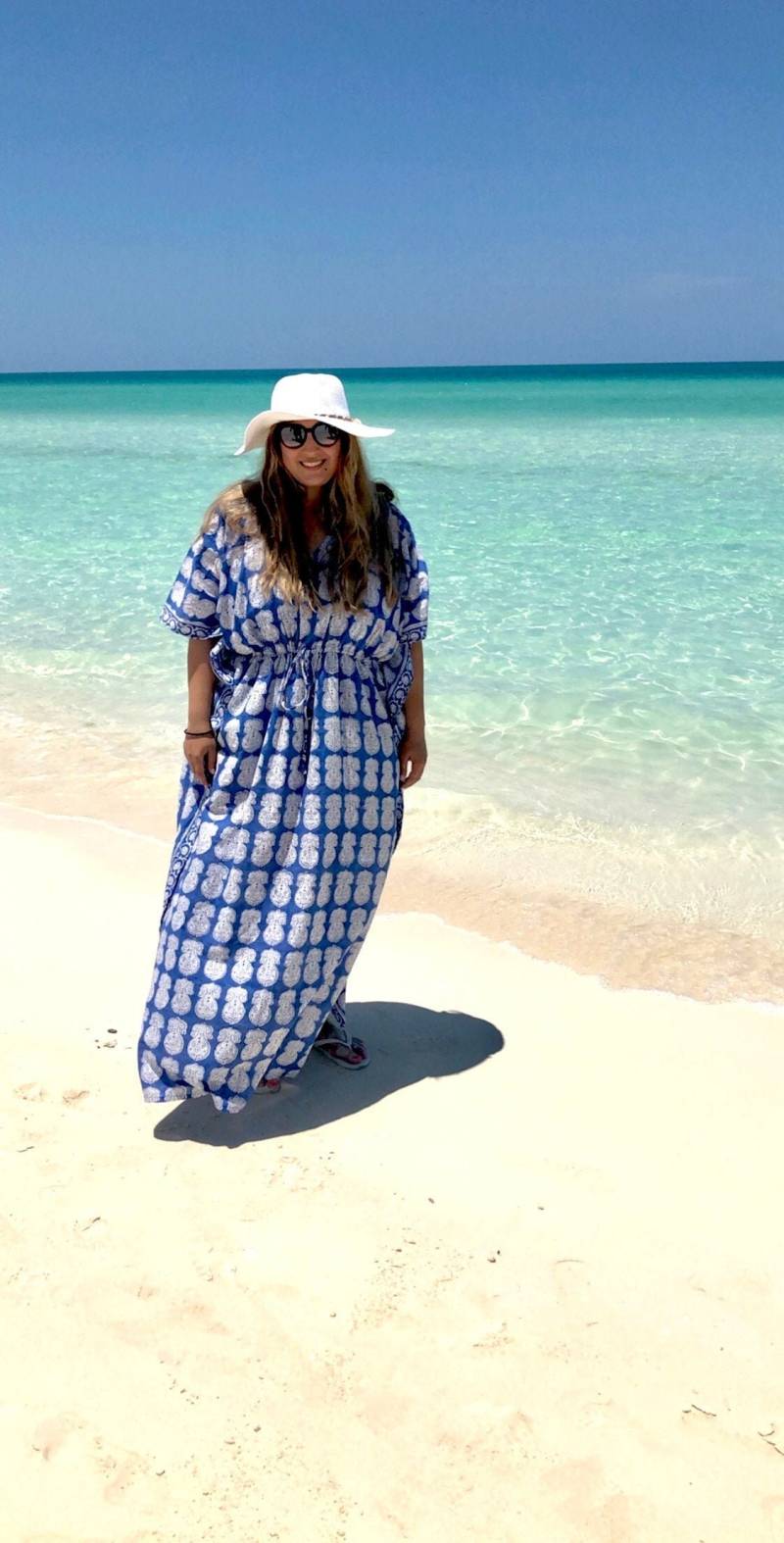 Plus Größe Kaftan Kleid, Baumwolle Cocktail-Party Kaftan, Strand Tragen, Loses Free Size Hand Block Robe von mommyrobeclothing