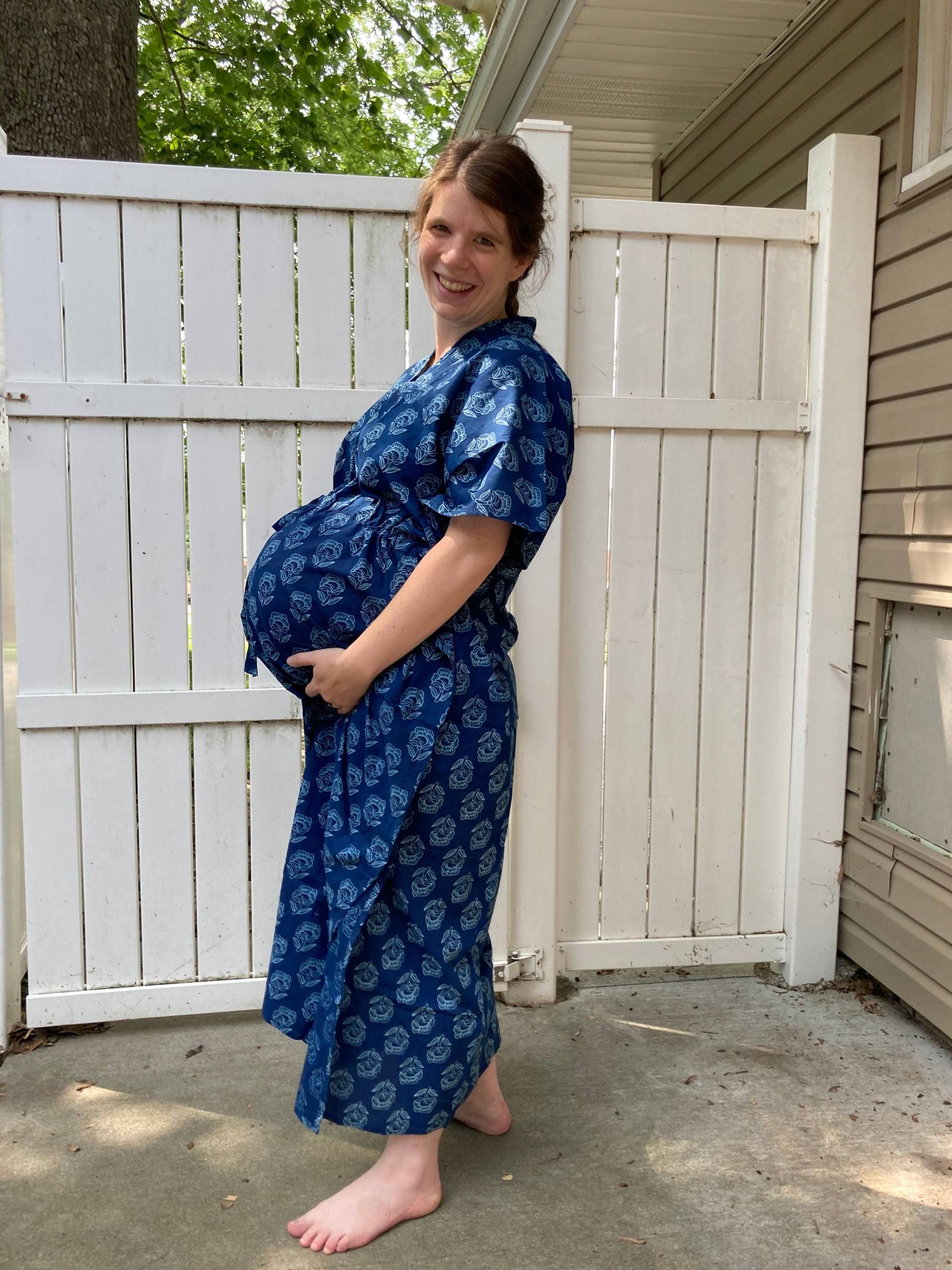 Schwangerschafts-Krankenhaus-Kleid, Plus-Size-Mutterschaft, Arbeit Und Lieferung Kleid, Still-Kaftan, Mutterschafts-Kleid, Türkiser Kaftan von mommyrobeclothing