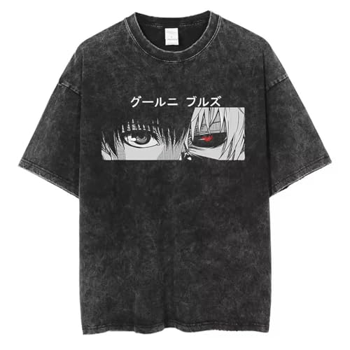 Anime Tokyo Kaneki Ken Ghoul T-Shirt Männer Hip Hop Streetwear Kaneki Ken Tshirt Washed Black Vintage T-Shirt Anime Tokyo Kaneki Ken Ghoul T-Shirt Männer Hip Hop Streetwear Kaneki Ken Tshirt Washed Black Vintage T-Shirt von momogut