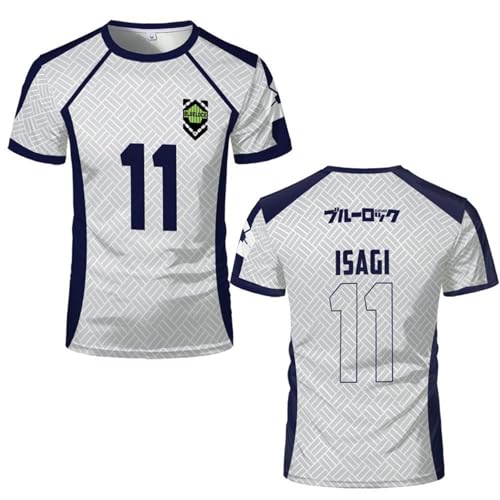 BluLock vs. U-20 Kurzarm T-Shirt Anime Lässiges T-Shirt mit Rundhalsausschnitt für Herren Damen Isagi Yoichi Nagi Seishirou Cosplay Shirt von momogut