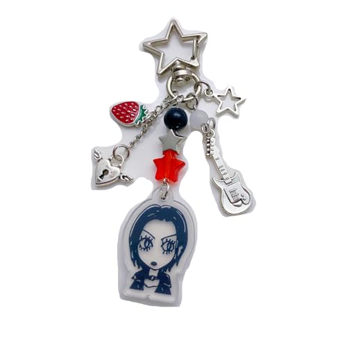 Nana Osaki Schlüsselanhänger Strawberry Bow Beaded Charm Bag Phone Pendant Nana Komatsu Keychain Nana Osaki Schlüsselanhänger Strawberry Bow Beaded Charm Bag Phone Pendant Nana Komatsu Keychain von momogut