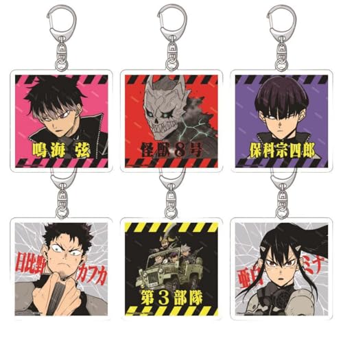 momogut 6Pcs Anime Kaiju Anime no 8 Keychain Hibino Kafka Mina Ashiro Cosplay Matching Anhänger Schlüsselanhänger Tasche Schmuck Geschenk momogut 6Pcs Anime Kaiju Anime no 8 Keychain Hibino Kafka Mina Ashiro Cosplay Matching Anhänger Schlüsselanhänger Tasche Schmuck Geschenk von momogut