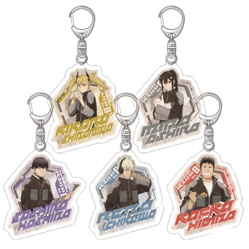 momogut Anime 5Pcs Kaiju Anime no 8 Keychain Hibino Kafka Mina Ashiro Cartoon Funny Anhänger Rucksack Schlüsselanhänger momogut Anime 5Pcs Kaiju Anime no 8 Keychain Hibino Kafka Mina Ashiro Cartoon Funny Anhänger Rucksack Schlüsselanhänger von momogut