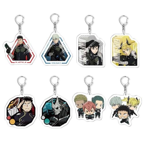 momogut Anime 8Pcs Kaiju Anime no 8 Keychain Hibino Kafka Cartoon Funny Anhänger Rucksack Schlüsselanhänger momogut Anime 8Pcs Kaiju Anime no 8 Keychain Hibino Kafka Cartoon Funny Anhänger Rucksack Schlüsselanhänger von momogut