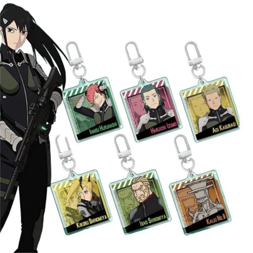momogut Anime Cartoon 6Pcs Kaiju Anime no 8 Schlüsselanhänger Nikaidou Momoka Anhänger Y2K Creative New Student School Bag Keychain Zubehör Geschenk momogut Anime Cartoon 6Pcs Kaiju Anime no 8 Schlüsselanhänger Nikaidou Momoka Anhänger Y2K Creative New Student School Bag Keychain Zubehör Geschenk von momogut