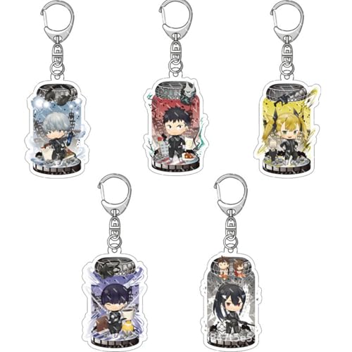 momogut Cartoon 5Pcs Kaiju Anime no 8 Keychain Hibino Kafka Rucksack Ins Zubehör Anime Peripherie-Anhänger von momogut