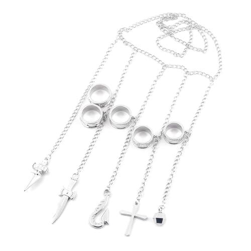 momogut Hunter Anime Hunter Kurapika Charm-Armband – Anime HXH Cosplay Fünf-Finger-Ringe-Armband für Frauen und Männer, Halloween-Cosplay-Geschenke von momogut