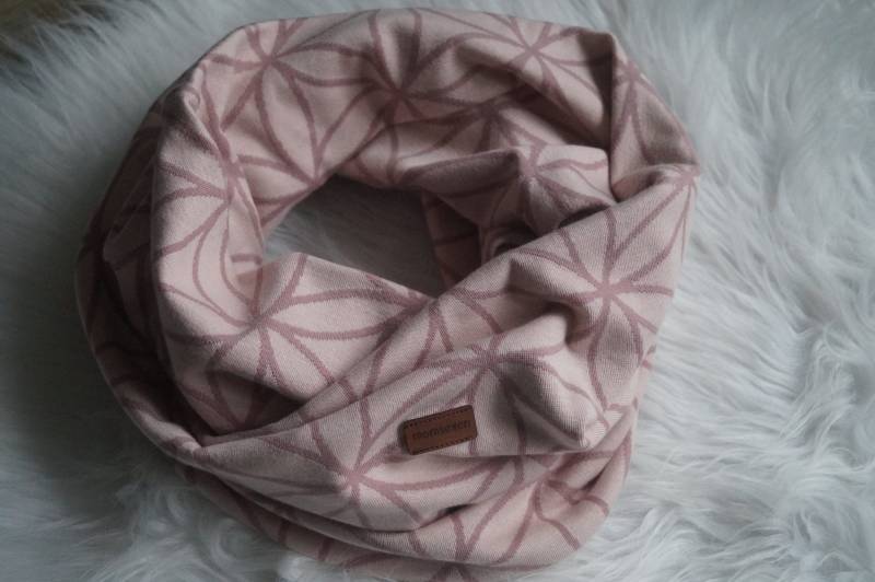 Loop Kuschelweicher Jacquard Blume Des Lebens Loopschal Rose Rosa Loop Kuschelweicher Jacquard Blume Des Lebens Loopschal Rose Rosa von momseven