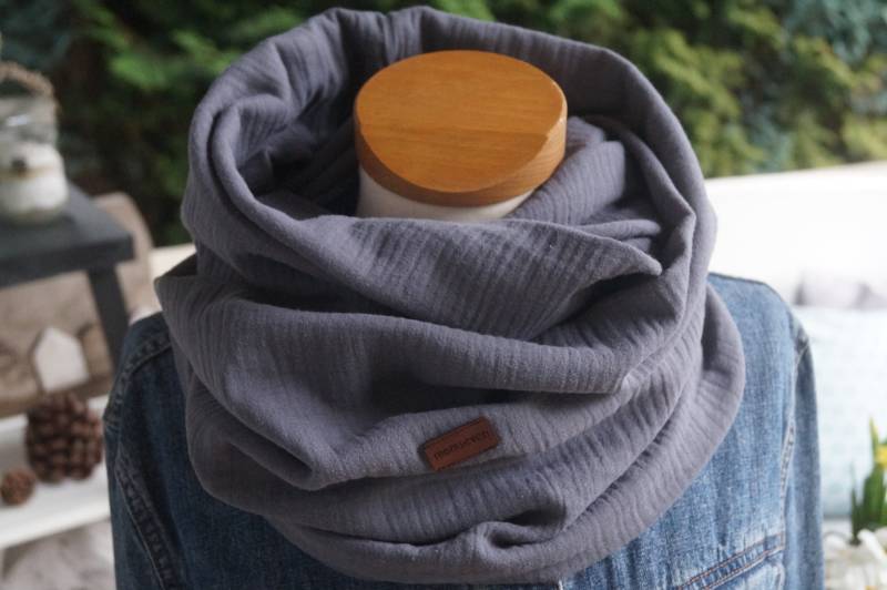Loopschal Grau Unifarben Loop Graufarben Schlauchschal Loopschal Grau Unifarben Loop Graufarben Schlauchschal von momseven