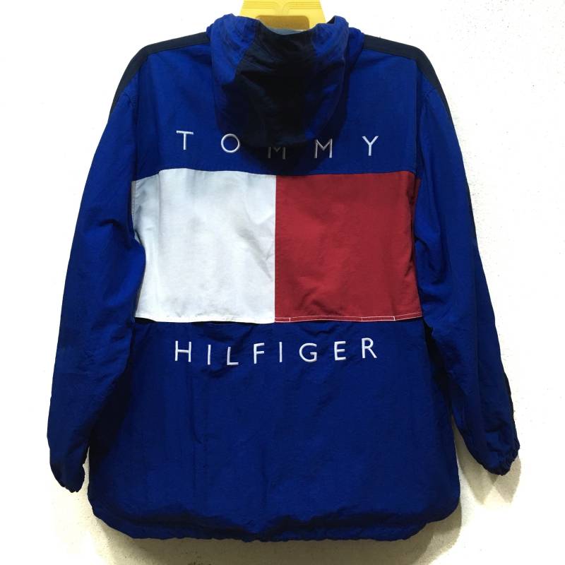 90Er Jahre Tommy Hilfiger Jacke Winbreaker L Size von monalisausedauction
