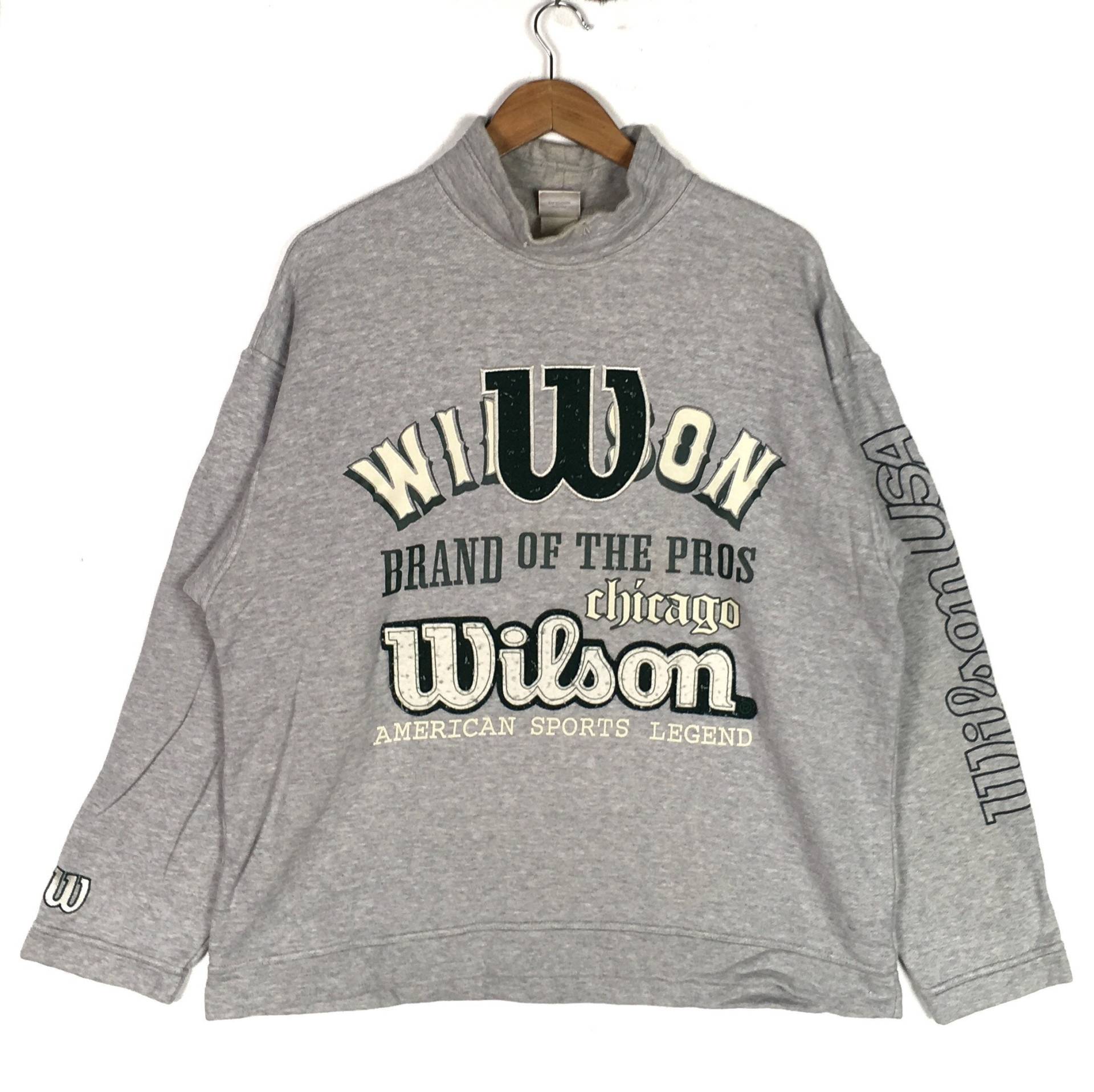 90Er Jahre Wilson Size Tapes Sweatshirt L von monalisausedauction
