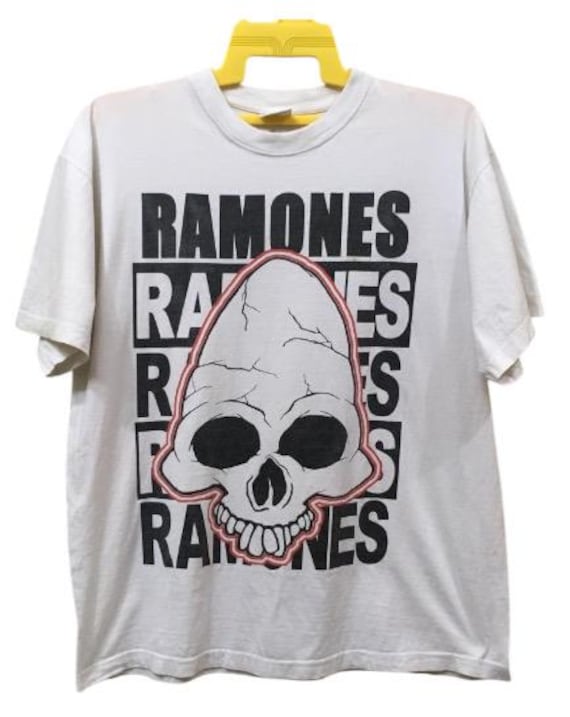 90Er Ramones Punk Band T-Shirt Weiss Farbe L Grösse von monalisausedauction