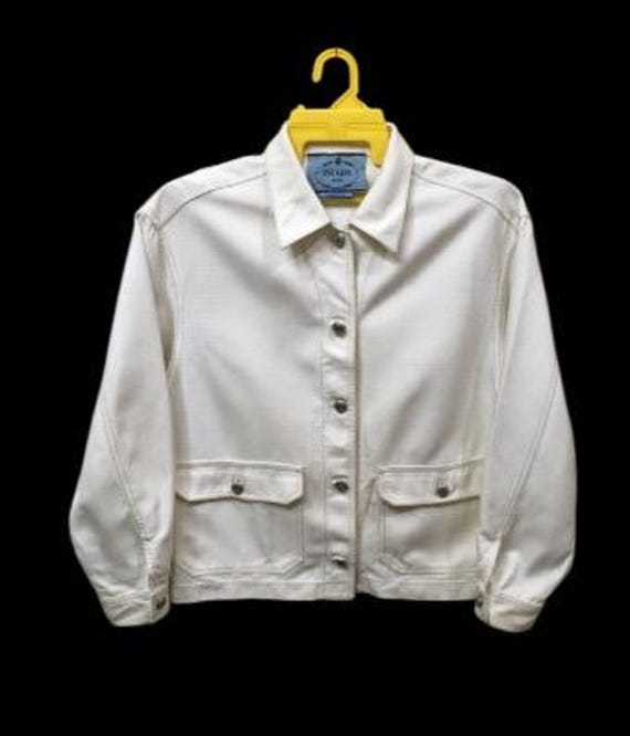 Prada Milano Tweed Jacke Mit Knöpfen Grösse 42 von monalisausedauction