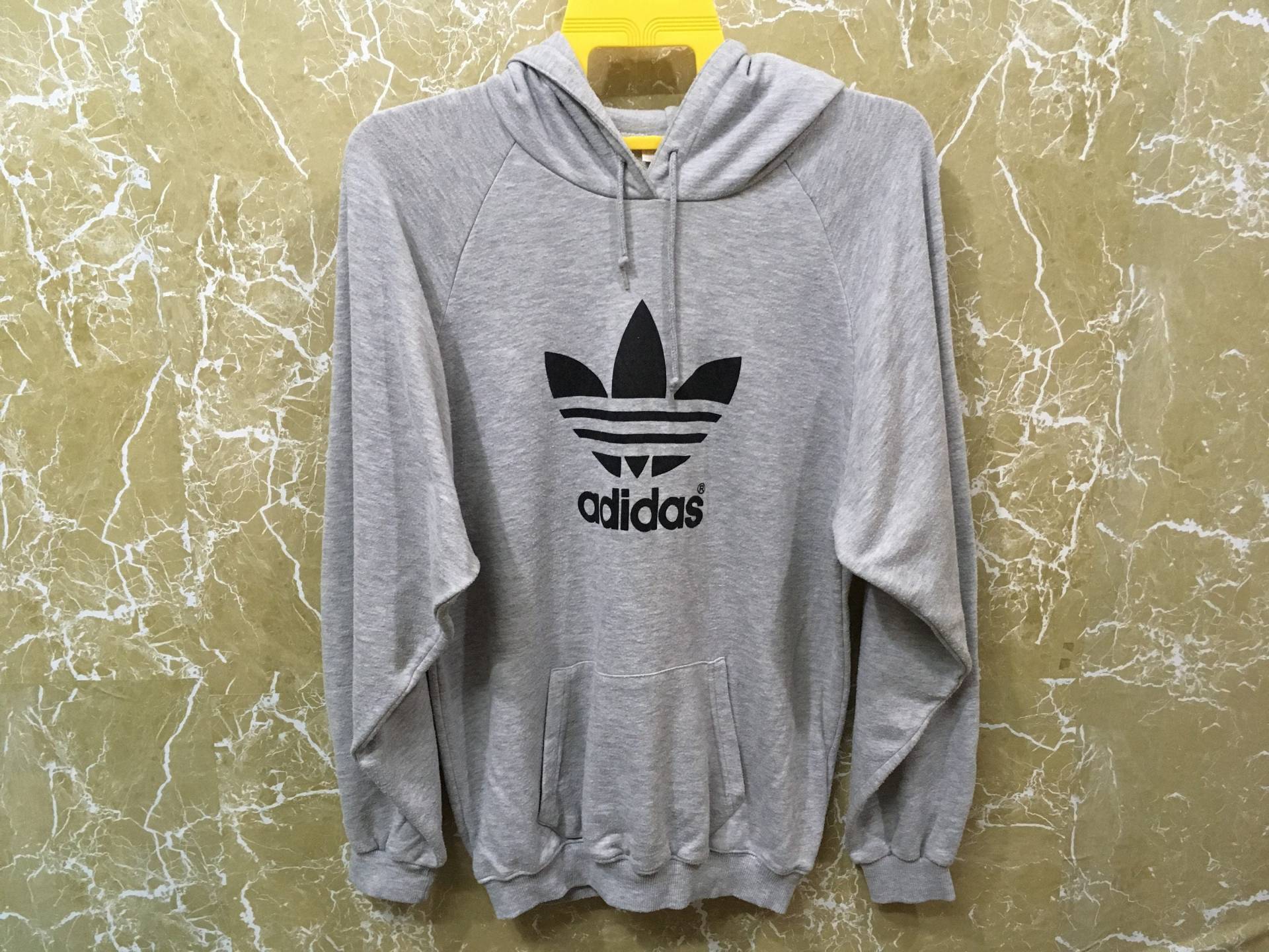 Vintage 80Er Jahre Adidas Big Logo Hoodies Jacke L Size von monalisausedauction