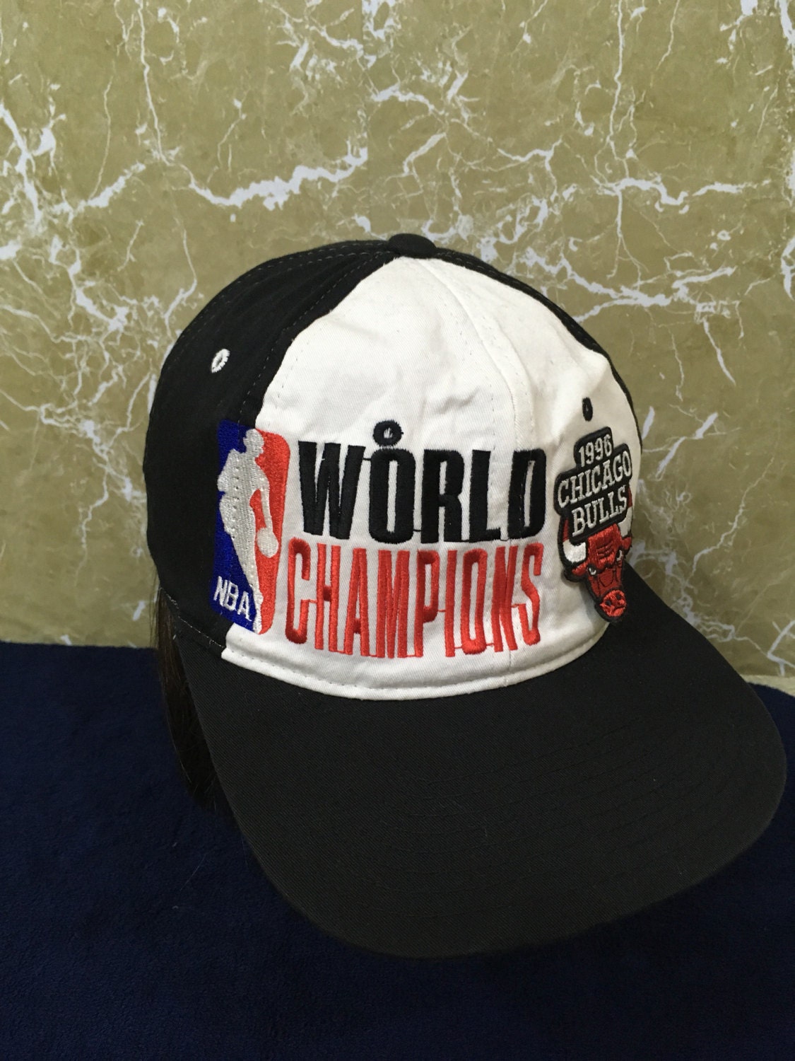 Vintage 90Er Jahre Chicago Bulls Starter Hut Cap Trucker Verstellbar Kostenlos Erwachsenengröße Schwarz von monalisausedauction