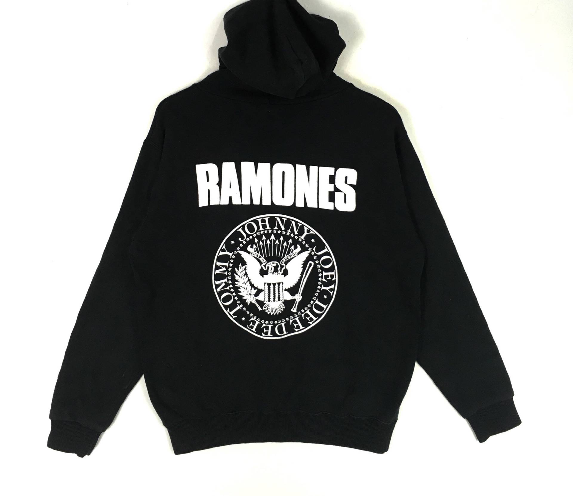 Vintage 90Er Jahre Ramones Hoodie Pullover Farbe Schwarz von monalisausedauction