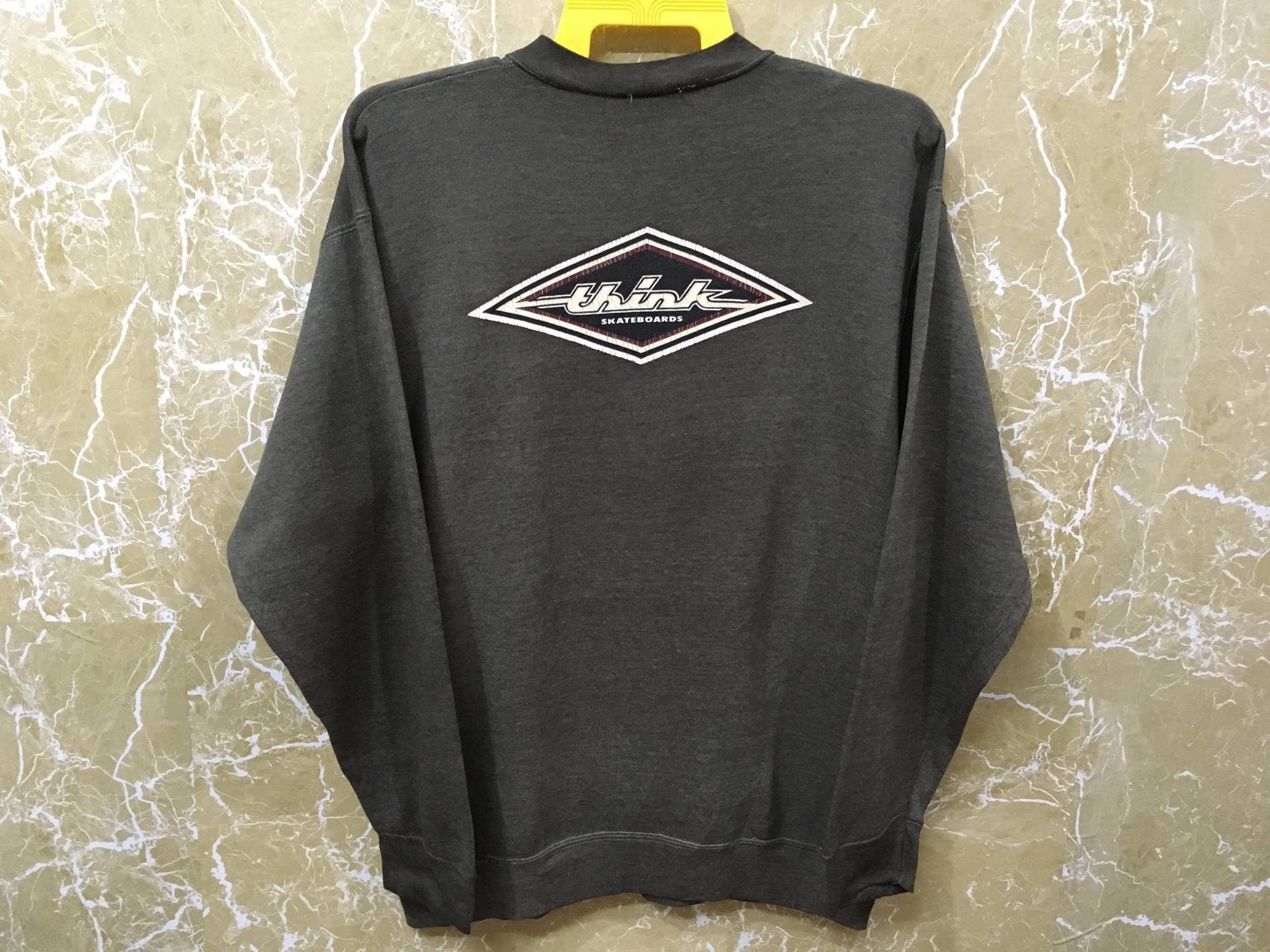 Vintage 90Er Jahre Think Skateboard Crewneck Sweatshirt Pullover Jacke Skate Steve Cabalero Tony Hawks L Größe von monalisausedauction