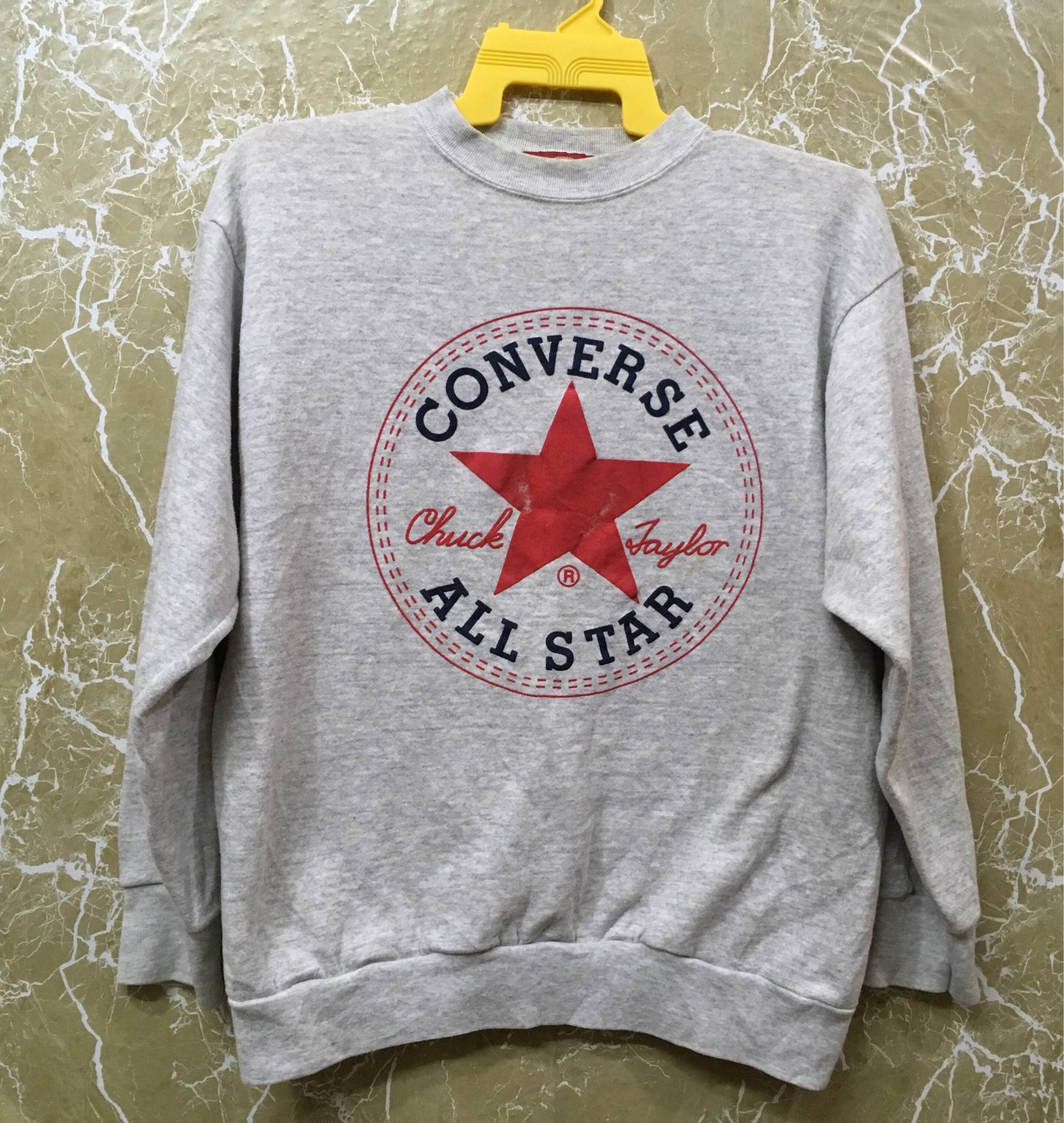Vintage Convers Crewneck Sweatshirt Pullover Lässige Tennisjacke L Size von monalisausedauction