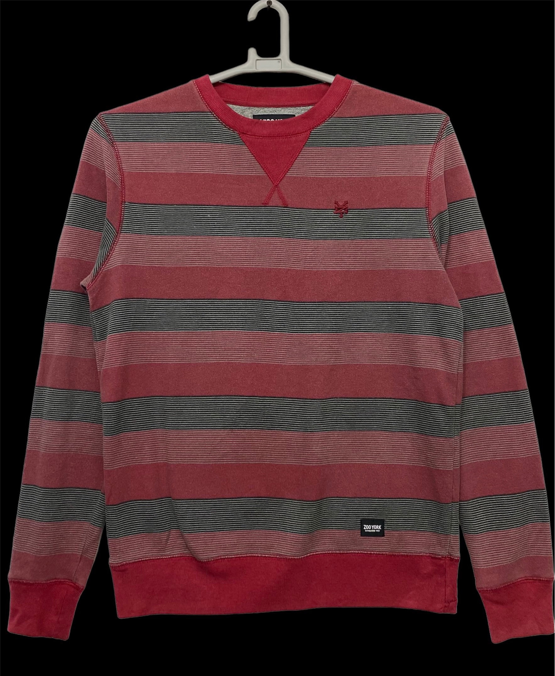 Vtg Zoo York Gestreiftes Skateboard Sweatshirt Mittlerer Größe von monalisausedauction