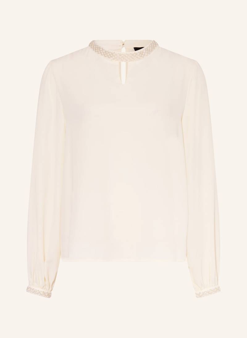 Monari Blusenshirt Mit Schmucksteinen Und Schmuckperlen beige von monari